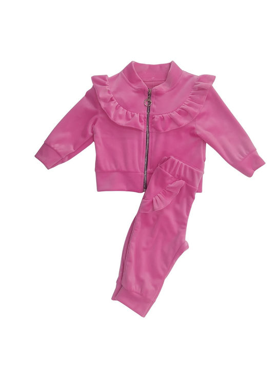 Baby Train Kids Sweatpants Set Rose