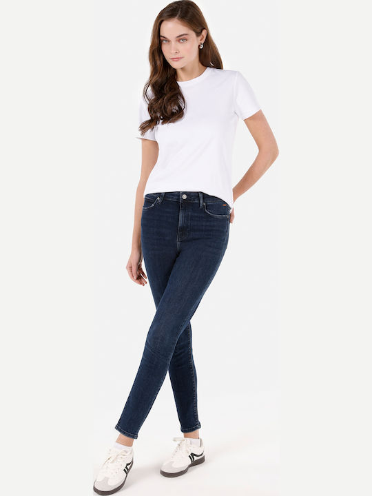 Damen Stoffhose in Skinny Passform Blau