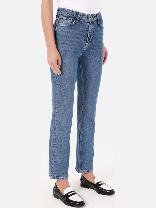 Damen Stoffhose in Regulärer Passform Blau