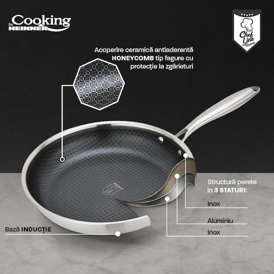 Heinner Titanium3 Rostfreier Stahl Pfanne 28cm