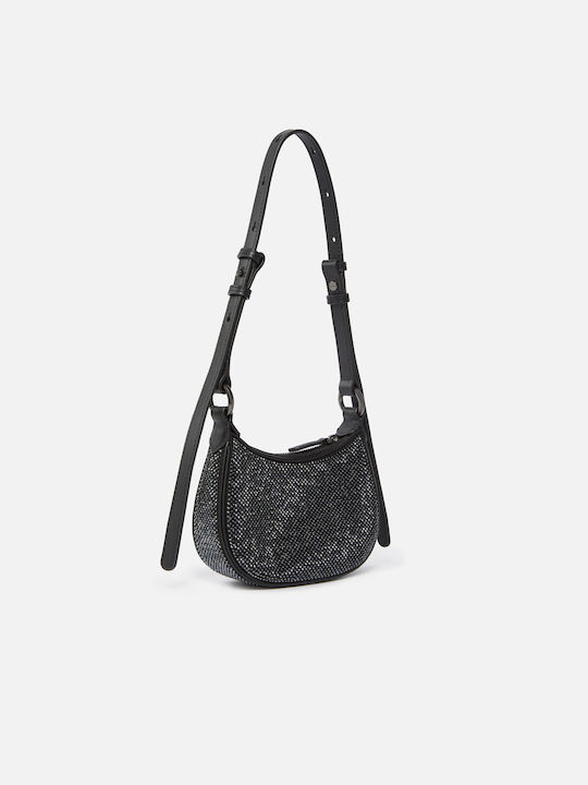 Pinko Baby Half Moon Leather Women's Bag Shoulder Black