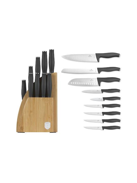 Berlinger Haus Knife Set with Block from Stainless Steel 9pcs