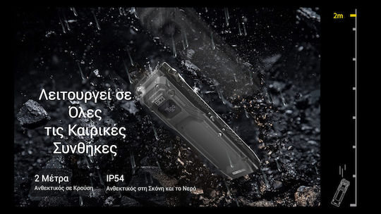 NiteCore Rechargeable Flashlight LED IP68 with Maximum Brightness 2500lm EDC23 UHI Black