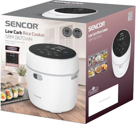 Sencor Rice Cooker 500W with Capacity 0.6lt