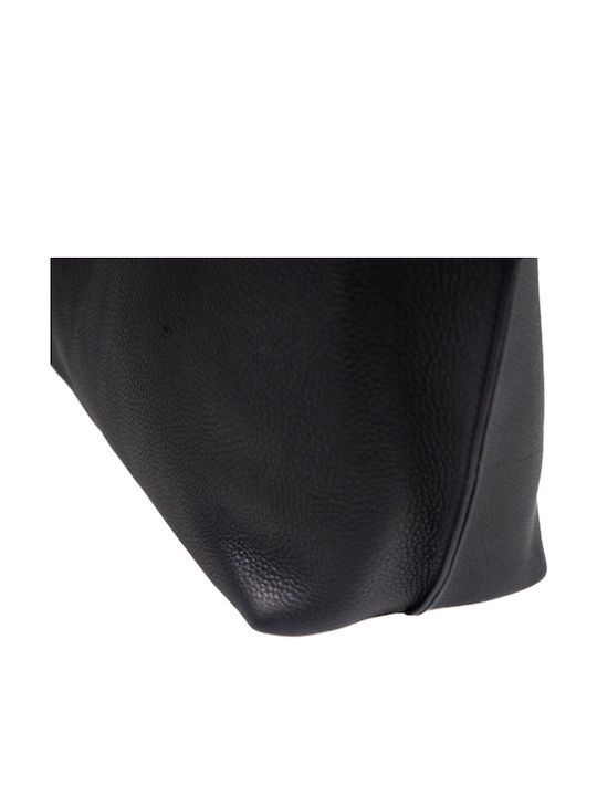 Leder Damentasche Schultertasche Schwarz