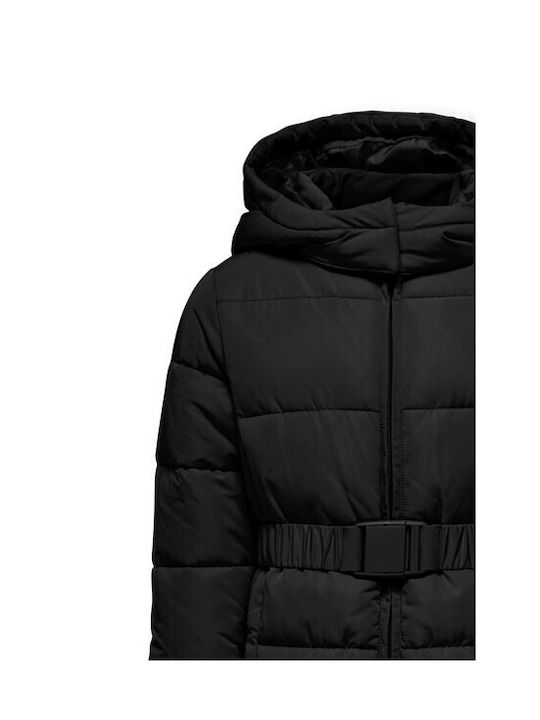 Kids Only Kids Quilted Jacket Long with Hood Black