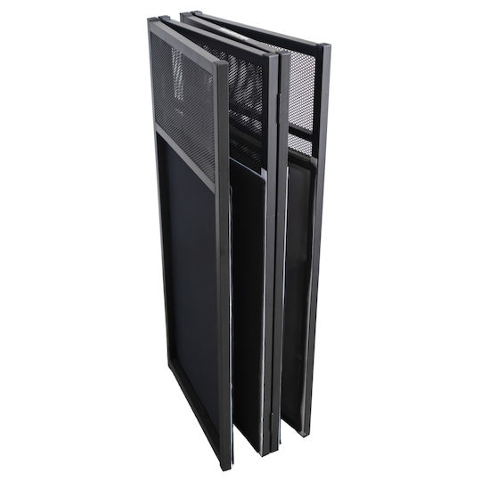 ZZiPP με 1 Ράφια Μαύρο 110x112x52cm