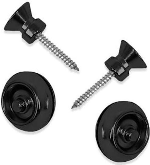Dunlop Belt Buttons Straplock Traditional in Black Color