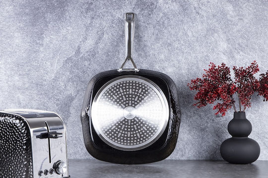 Berlinger Haus Shine Basalt Collection Grill made of Aluminum with Non-Stick Coating 28cm