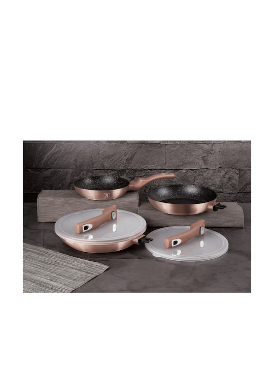 Berlinger Haus Pans Set Made of Cast Aluminum Rose Gold with Non-Stick Coating 3 Pieces