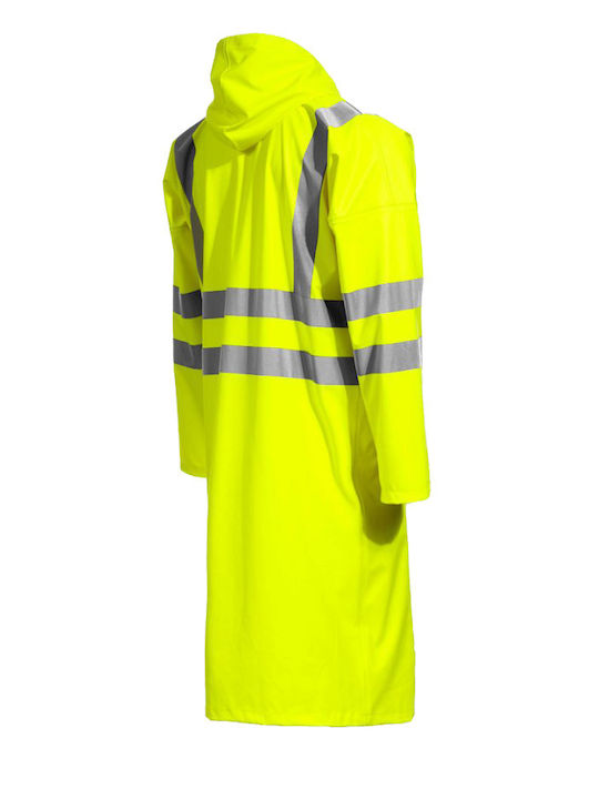 Stenso Waterproof and Windproof Trenchcoat Work with Reflective Tapes Yellow