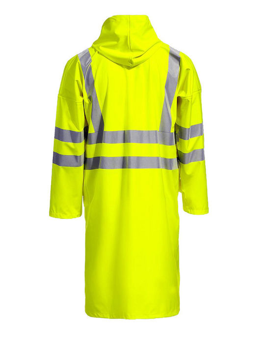 Stenso Waterproof and Windproof Trenchcoat Work with Reflective Tapes Yellow