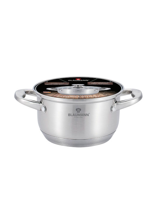 Blaumann Satin Gourmet Line Tiefer Edelstahl-Topf 4.3Es / 22cm
