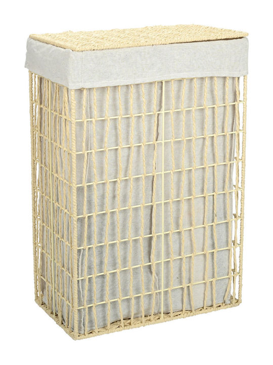 Estia Nest Fabric Laundry Basket with Cap 37x22x55cm Beige