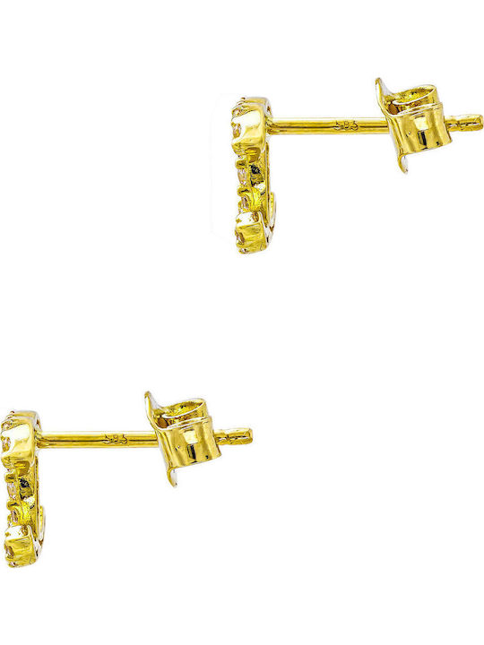 Kiriakos Gofas Set with Necklace & Earrings from Gold 14K with Stones