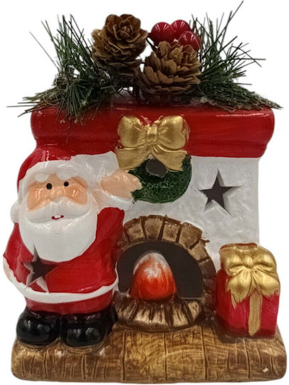 Weihnachtliche dekorative Keramik-Weihnachtsmann-Kaminleuchte 12x10x6cm 2 Designs