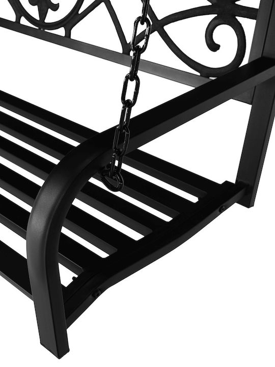 Leagăn suspendat cu pernă 2 sloturi Metal Gri Rezistență până la 170kg L127xL56xH52cm