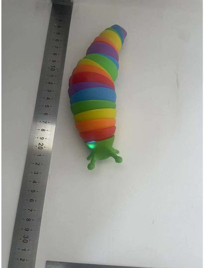 Sensorisches Stressspielzeug Flippy Fidget Toys Regenbogenraupe 18,6 cm Leuchtfunktion +3 Jahre Mehrfarbig