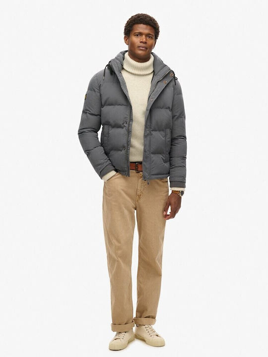 D5 Ovin Everest Short Winter Jacket Puffer Charcoal