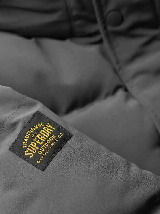 D5 Ovin Everest Short Winter Jacket Puffer Charcoal