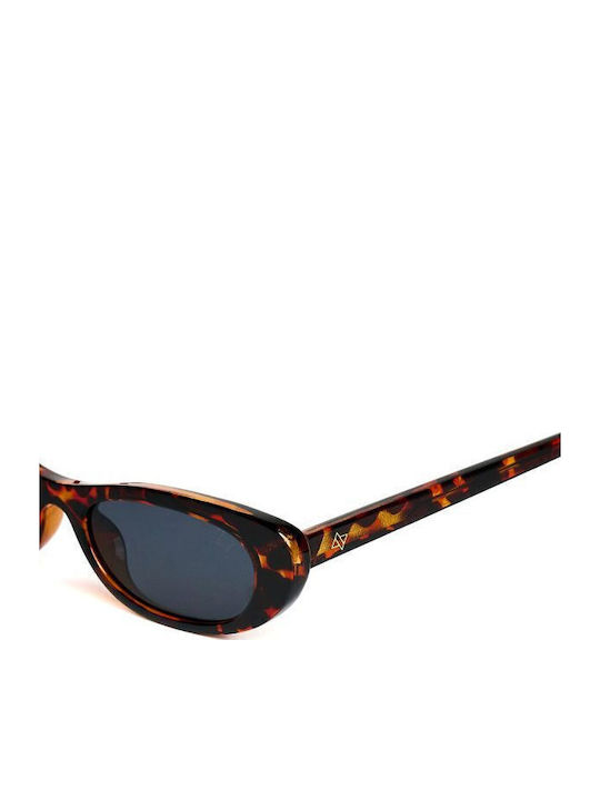 AV Sunglasses Γυναικεία Γυαλιά Ηλίου με Καφέ Ταρταρούγα Κοκκάλινο Σκελετό και Γκρι Φακό 116-Raya Brown