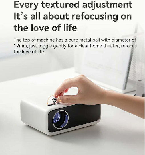 Wanbo Mini Pro Portable Mini Projector DLP (DMD) HD LED Lamp with Wi-Fi and Built-in Speakers White