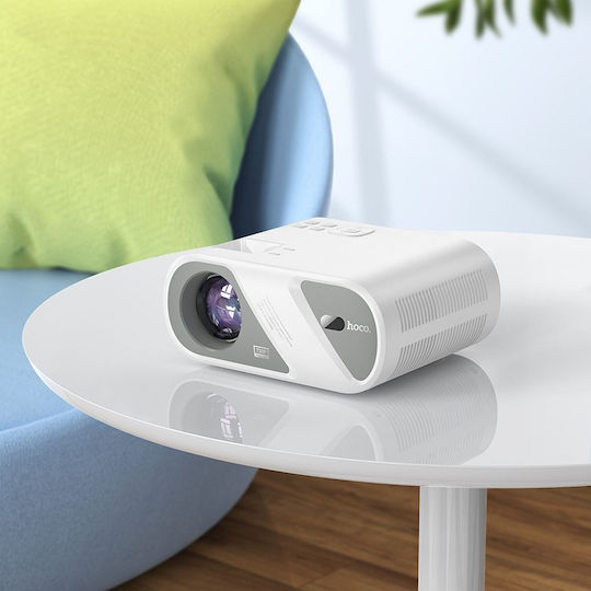 Hoco DT1 Proiector LCD HD LED cu Wi-Fi Alb