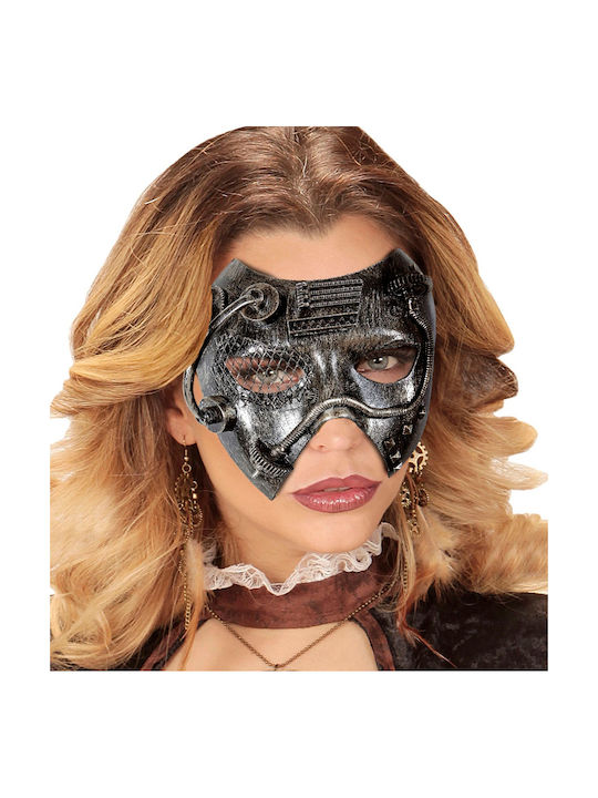 Μασκα Steampunk Ασημι