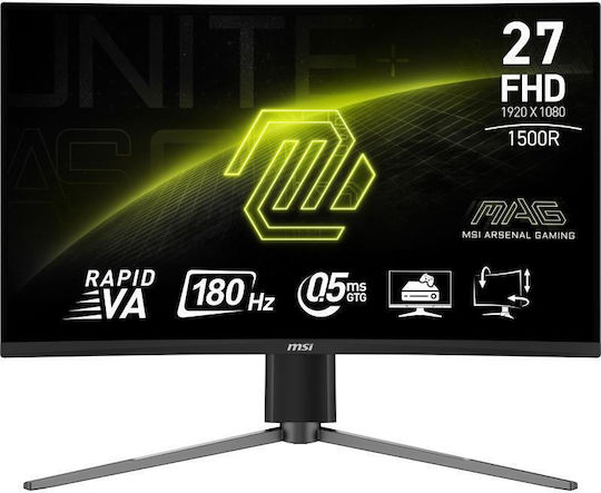 MSI MAG 27C6PF VA HDR Curbat Monitor de jocuri 27" FHD 1920x1080 180Hz cu Timp de Răspuns 0.5ms GTG