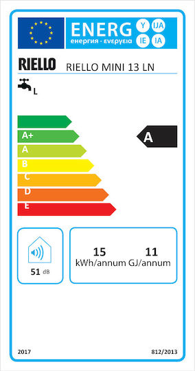 Riello Mini 13 LN LPG Wall Mounted LPG Instant Water Heater for Central Installation 25kW