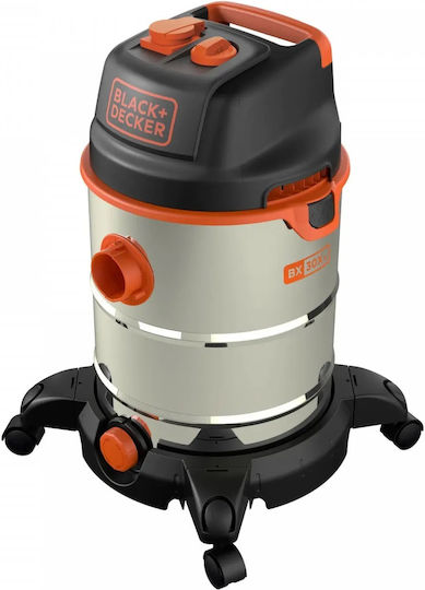 Black & Decker Σκούπα Υγρών / Στερεών 1600W με Ανοξείδωτο Κάδο 30lt