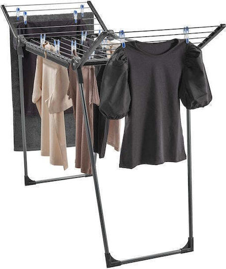 Leifheit Folding Floor Clothes Drying Rack with 15m Hanging Length