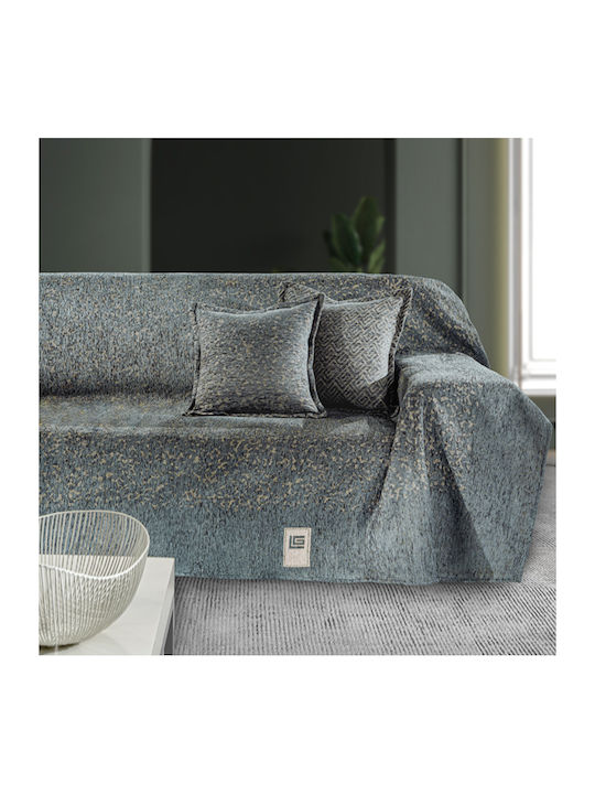 Guy Laroche Zweisitzer-Sofa Überwurf 2 Seiten Matis 180x250cm Anthracite