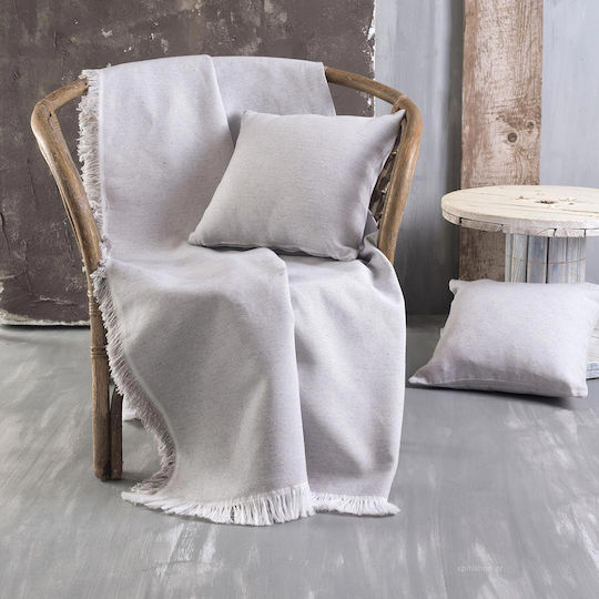Rythmos Miller Decken & Couchdecken Viersitzer-Sofa Überwurf Zwei Seiten Jacquard 180x330cm 01 Silber