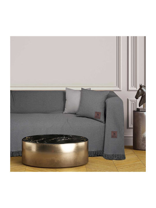 Greenwich Polo Club 3914 Zweisitzer-Sofa Überwurf 180x250cm Dunkelgrau