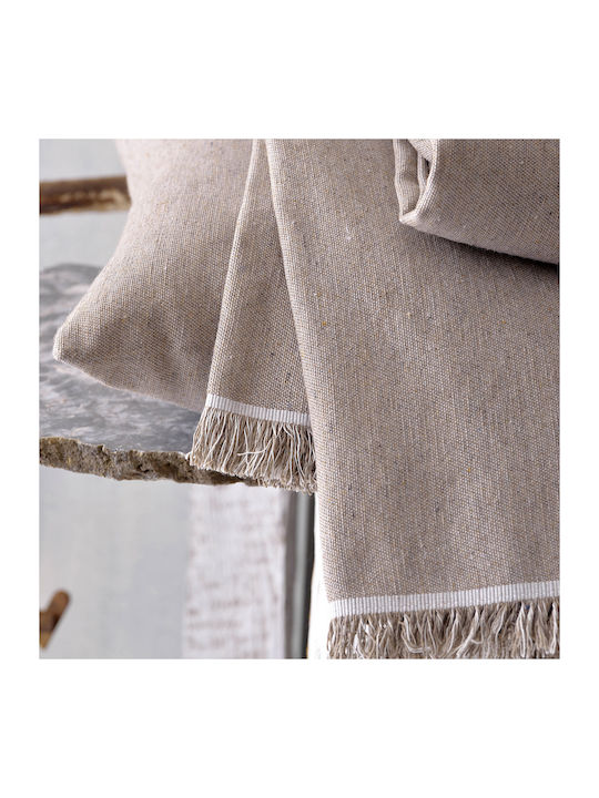 Rythmos Divine Sofa Throw 2 Seater 2 Sides Jacquard 180x240cm 01 Beige
