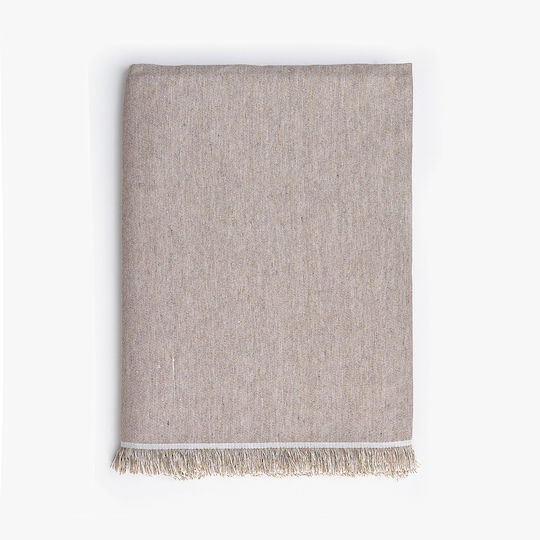 Rythmos Divine Sesselüberwurf Zwei Seiten Jacquard 160x180cm 01 Beige