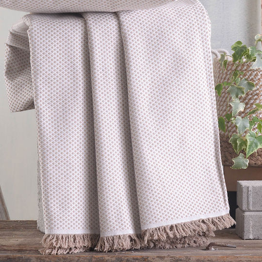 Rythmos Matis Decken & Couchdecken Viersitzer-Sofa Überwurf Jacquard 180x330cm 02 Beige