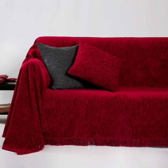 Anna Riska 1300 Ριχτάρι Τετραθέσιου Καναπέ Chenille 180x320εκ. Red