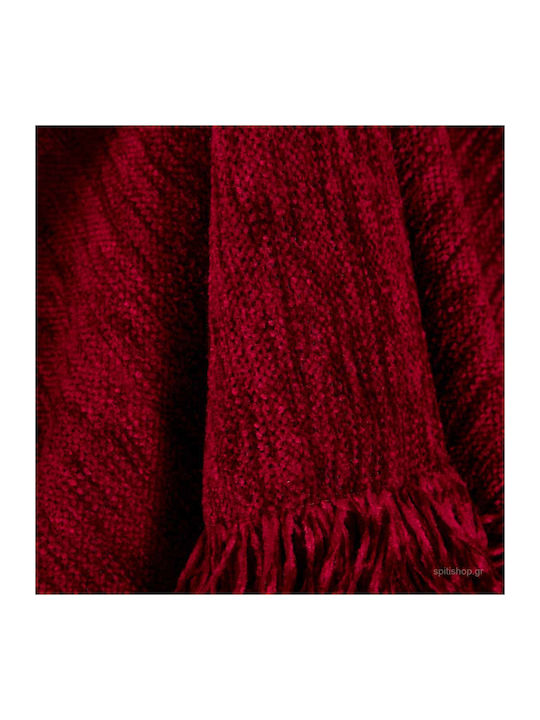 Anna Riska 1300 Four-Seater Sofa Throw Chenille 180x320cm Red