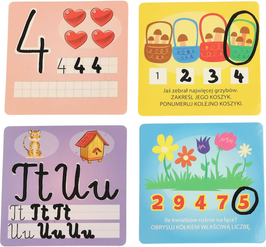 ikonka Educational Game Letters & Numbers for 5+ years Years Old