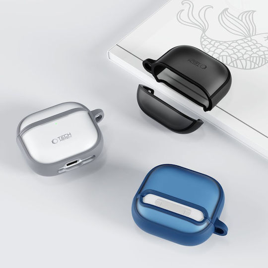 Tech-Protect MagMat Силиконов / Пластмасов Калъф с Кука в Черен Цвят за Apple AirPods 4 / 5