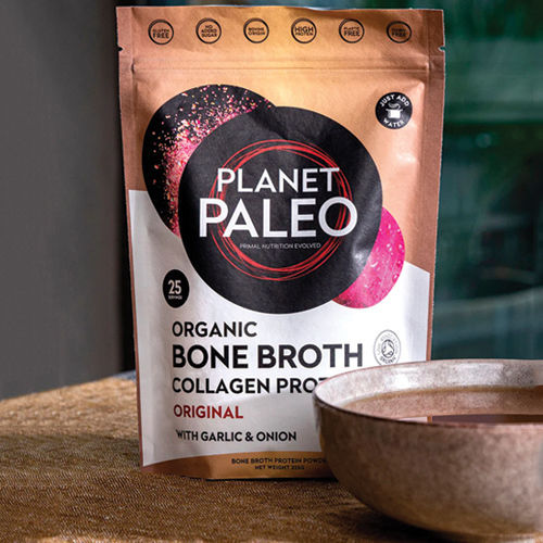 Planet Paleo Bone Broth Knochenbrühe Biologisch Ohne Gluten & Laktose mit Geschmack Natural 225gr