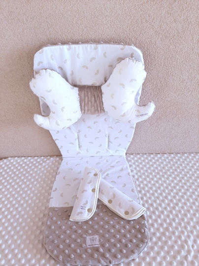 BabyValia Stroller Seat Liner Double Sided 35x85cm Gray