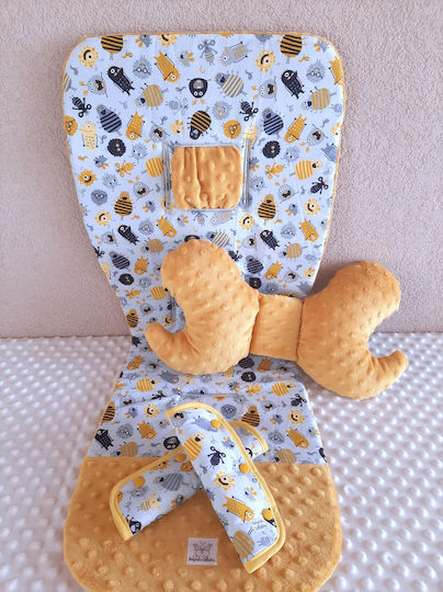 BabyValia Stroller Seat Liner Double Sided 35x85cm Blue