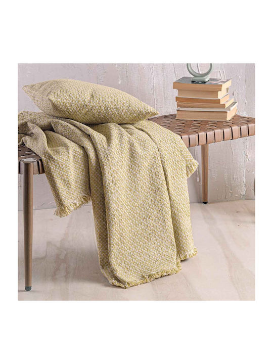 Rythmos Editor Ριχτάρι Πολυθρόνας Chenille 180x160εκ. Χρυσό 117-175-2712