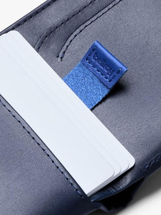 Note Sleeve Leather Men's Wallet Classic with RFID Blue
