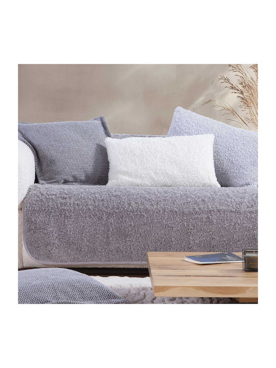 Nef-Nef Homeware Vanjel Sesselüberwurf Pelzartig 150x180cm Silber
