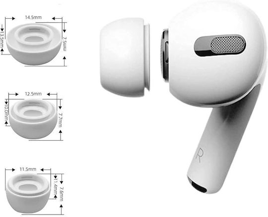 Tech-Protect Ear Tips Καλύμματα Σιλικόνης σε Λευκό χρώμα για Apple AirPods Pro