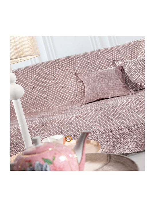 Guy Laroche Armchair Throw Goya 180x150cm Old Pink 1133030124045